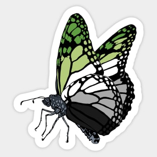 Aromantic Butterfly Sticker